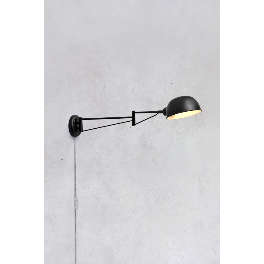 Markslöjd 108587 - Wandlampe PORTLAND 1xE27/40W/230V schwarz