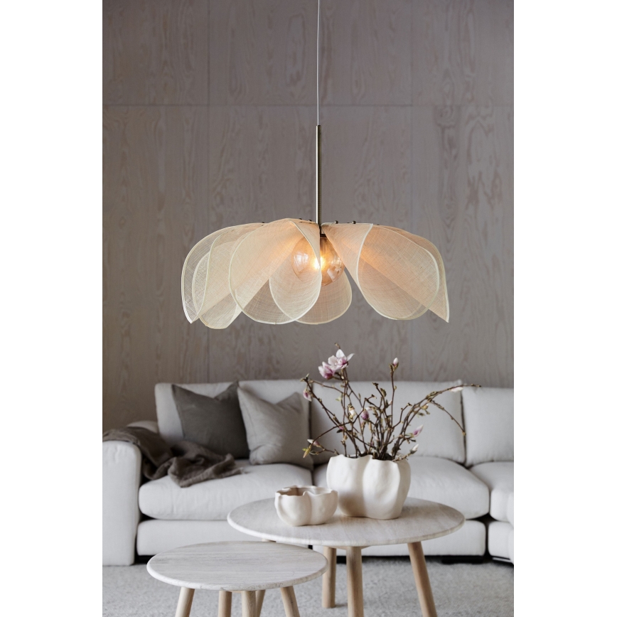 Markslöjd 108661 - Hängeleuchte an Schnur STYRKA 1xE27/40W/230V d 75 cm beige