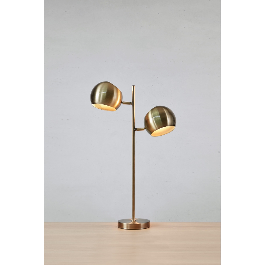 Markslöjd 108692 - Tischleuchte EDGAR 2xE14/40W/230V golden