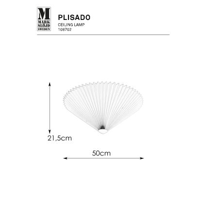 Markslöjd 108702 - Deckenleuchte PLISADO 3xE14/40W/230V d 50 cm weiß