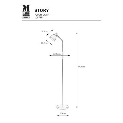 Markslöjd 108715 - Stehleuchte STORY 1xE14/40W/230V Messing