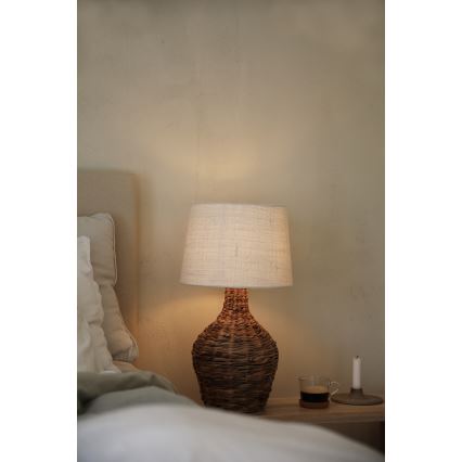 Markslöjd 108771 - Tischleuchte PAGLIA 1xE27/40W/230V weiß/Rattan