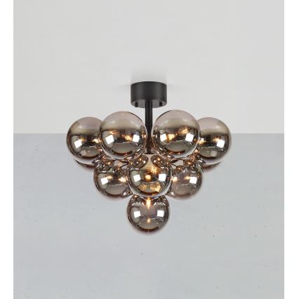 Markslöjd 108845 - Aufbau-Deckenleuchte MERLOT 13xG9/18W/230V Ø 56 cm schwarz/rauchglas