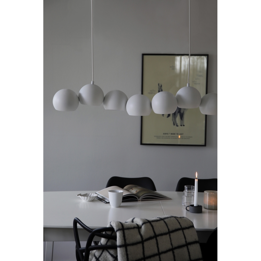 Markslöjd 108859 - Hängeleuchte CUPOLO 7xE14/40W/230V weiß