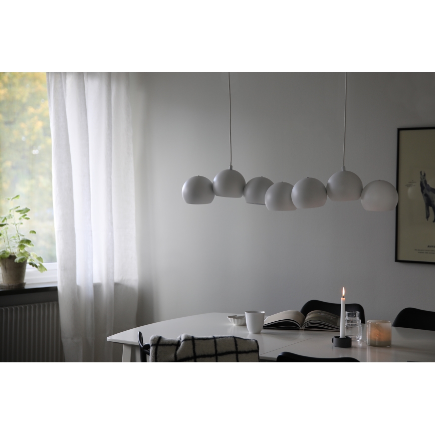 Markslöjd 108859 - Hängeleuchte CUPOLO 7xE14/40W/230V weiß