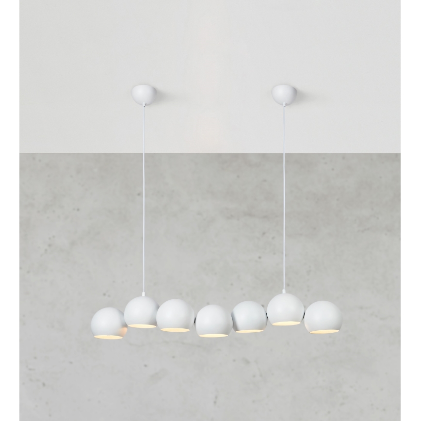 Markslöjd 108859 - Hängeleuchte CUPOLO 7xE14/40W/230V weiß