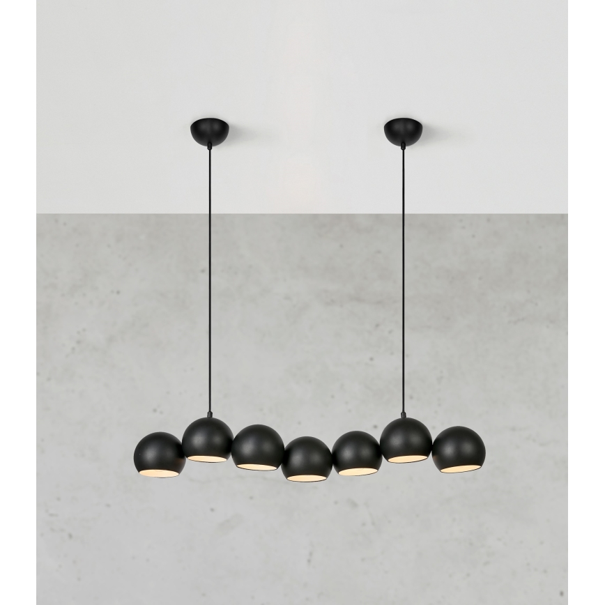 Markslöjd 108860 - Hängeleuchte CUPOLO 7xE14/40W/230V schwarz