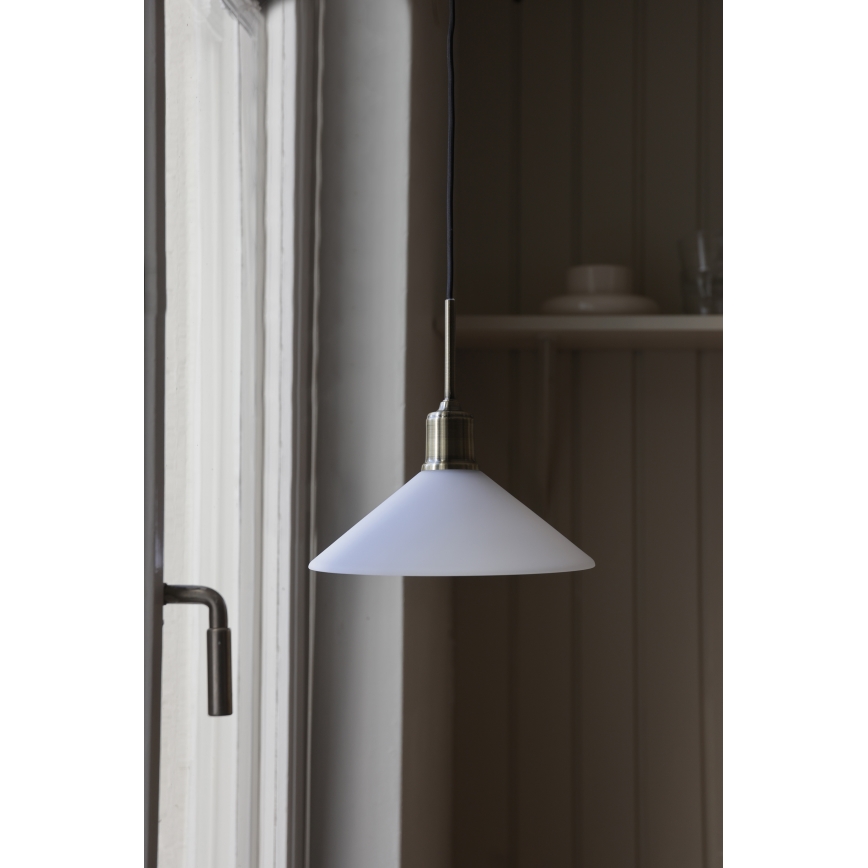 Markslöjd 108867 - Hängeleuchte VELA 1xE27/40W/230V Messing/weiß