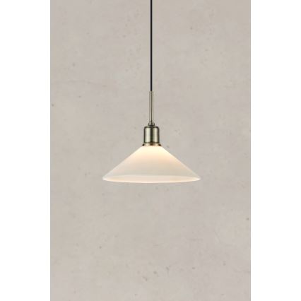Markslöjd 108867 - Hängeleuchte VELA 1xE27/40W/230V Messing/weiß