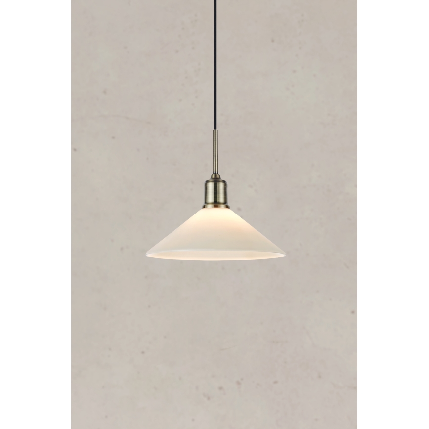 Markslöjd 108867 - Hängeleuchte VELA 1xE27/40W/230V Messing/weiß