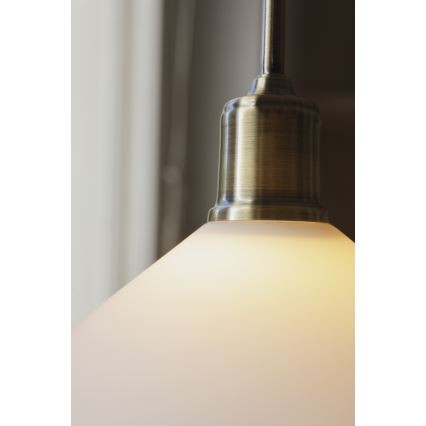 Markslöjd 108867 - Hängeleuchte VELA 1xE27/40W/230V Messing/weiß