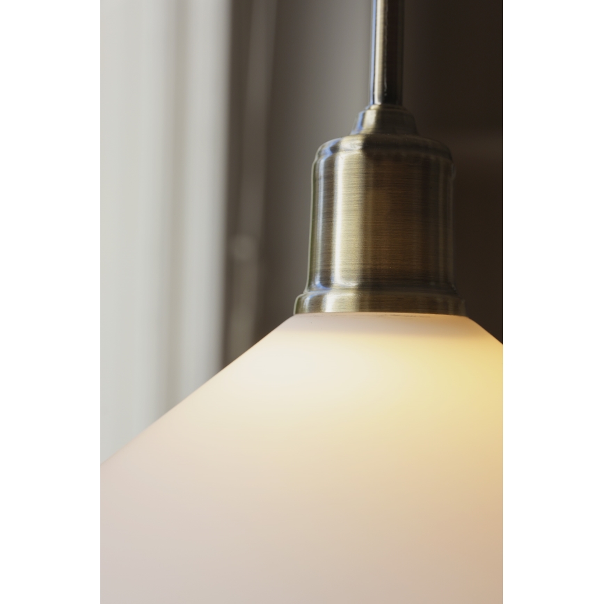 Markslöjd 108867 - Hängeleuchte VELA 1xE27/40W/230V Messing/weiß
