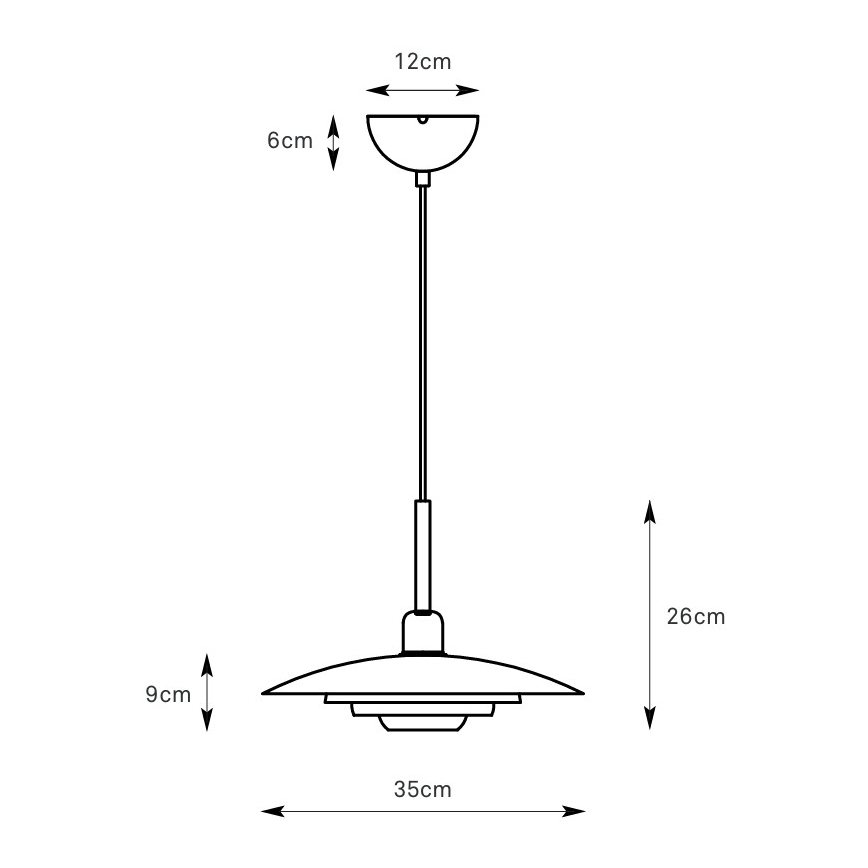 Markslöjd 108874 - Pendelleuchte PINY an Kabel, 1x E27/60W/230V, Ø 35 cm, weiß