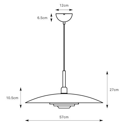 Markslöjd 108876 - Pendelleuchte PINY 1xE27/60W/230V Ø 57 cm weiß