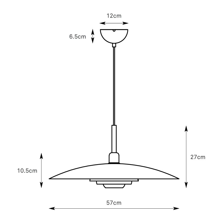 Markslöjd 108876 - Pendelleuchte PINY 1xE27/60W/230V Ø 57 cm weiß