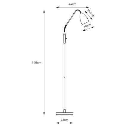 Markslöjd 108886 - Dimmbare LED-Stehleuchte PATRO LED/4,9W/230V CRI 90 schwarz