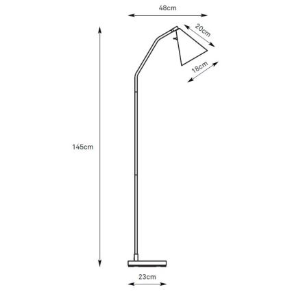 Markslöjd 108889 - LED dimmbare Stehleuchte FUNIL LED/4,9W/230V CRI 90 schwarz