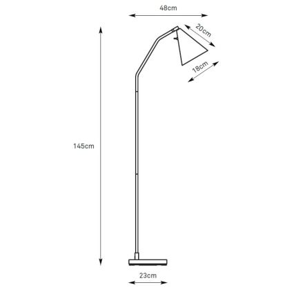 Markslöjd 108891 - dimmbare LED-Stehlampe FUNIL LED/4,9W/230V CRI 90 grau