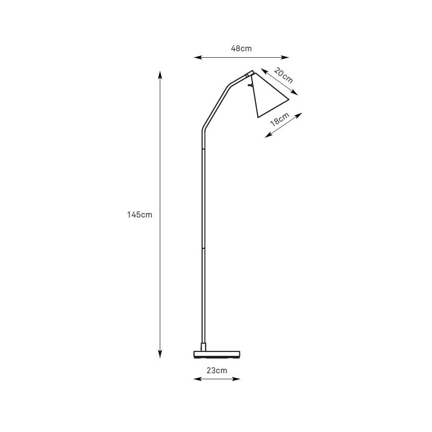 Markslöjd 108891 - dimmbare LED-Stehlampe FUNIL LED/4,9W/230V CRI 90 grau