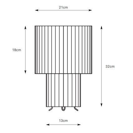 Markslöjd 108895 - Tischlampe CATIS 1xE27/60W/230V 32 cm weiß
