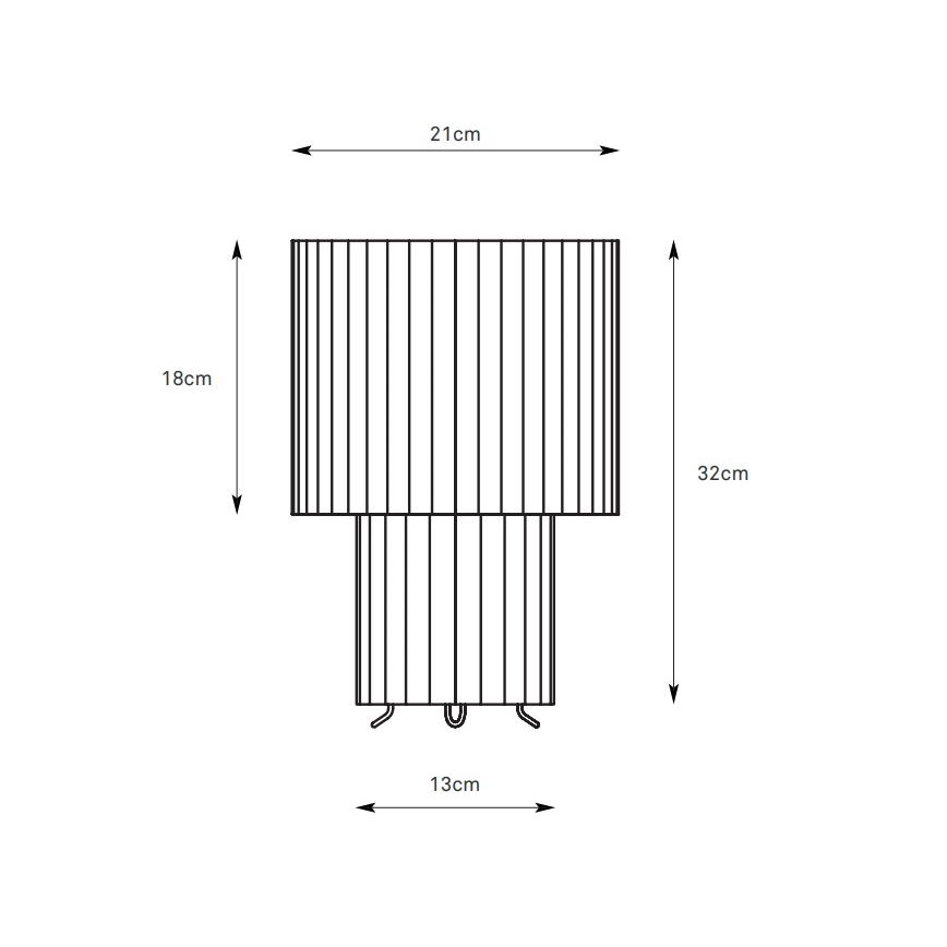 Markslöjd 108896 - Tischleuchte CATIS 1xE27/60W/230V 32 cm grau