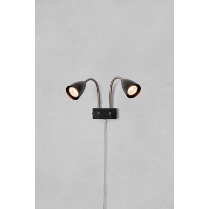 Markslöjd 108901 - Wand-Spotleuchte CIRO 2x GU10/7W/230V schwarz