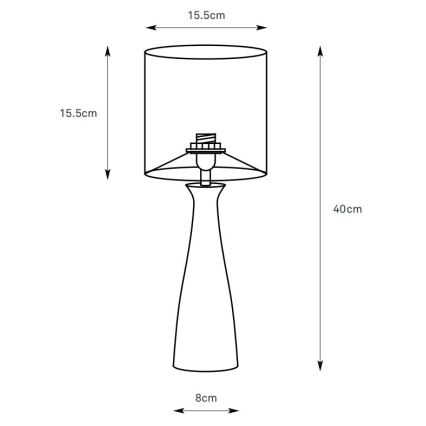 Markslöjd 108904 - Tischlampe BIRILLO 1xE14/60W/230V weiß