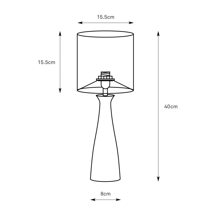 Markslöjd 108904 - Tischlampe BIRILLO 1xE14/60W/230V weiß