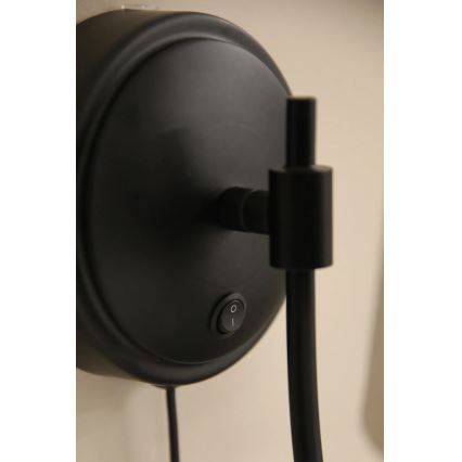 Markslöjd 108907 - Wandleuchte AMAR 1xE14/40W/230V Leinen/Schwarz