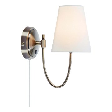 Markslöjd 108908 - Wandleuchte AMAR 1xE14/40W/230V weiß/messing