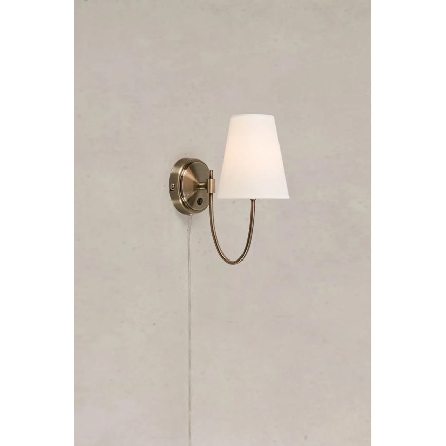 Markslöjd 108908 - Wandleuchte AMAR 1xE14/40W/230V weiß/messing