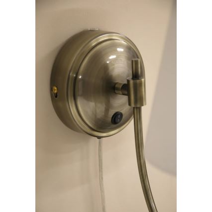 Markslöjd 108908 - Wandleuchte AMAR 1xE14/40W/230V weiß/messing