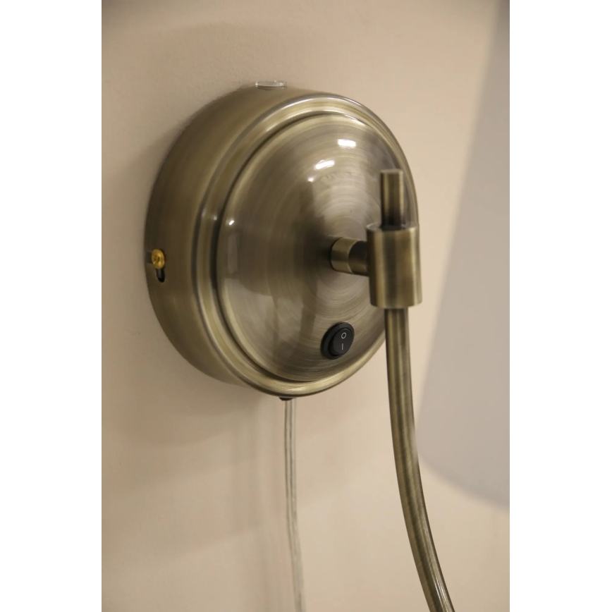 Markslöjd 108908 - Wandleuchte AMAR 1xE14/40W/230V weiß/messing