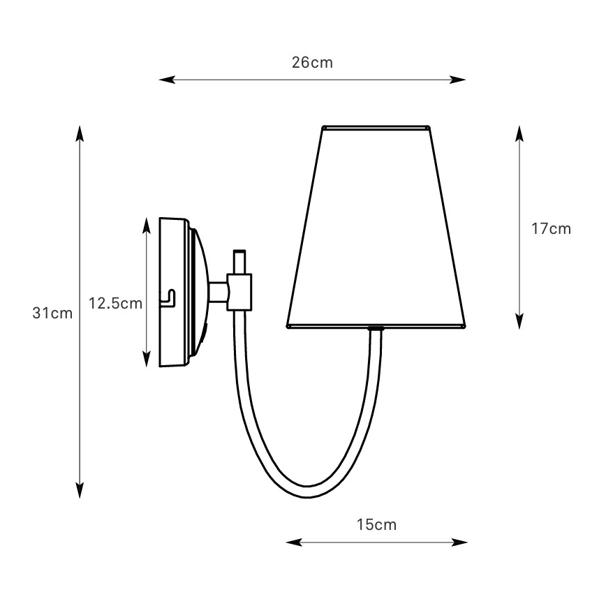 Markslöjd 108908 - Wandleuchte AMAR 1xE14/40W/230V weiß/messing