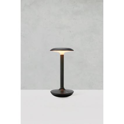 Markslöjd 108918 - Dimmbare, aufladbare LED-Outdoor-Tischleuchte PETIT LED/2W/1800 mAh 2200/2700/3000K IP44 schwarz