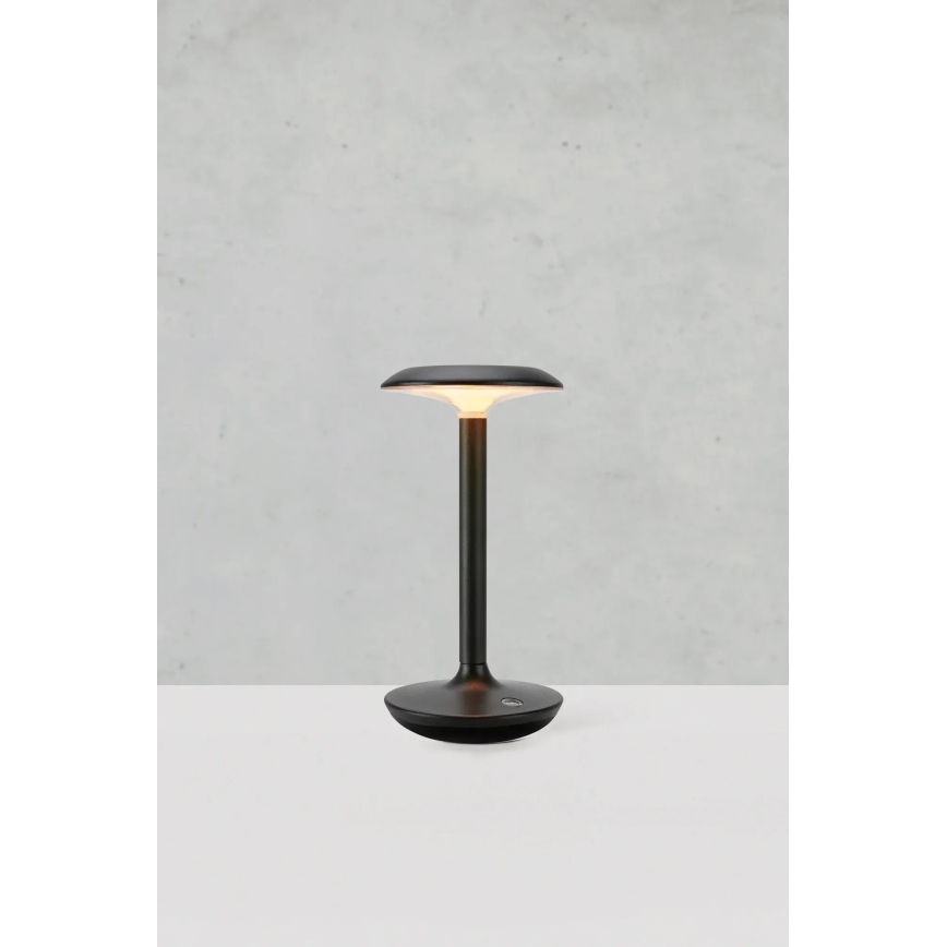 Markslöjd 108918 - Dimmbare, aufladbare LED-Outdoor-Tischleuchte PETIT LED/2W/1800 mAh 2200/2700/3000K IP44 schwarz