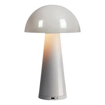 Markslöjd 108950 - LED dimmbare wiederaufladbare Tischleuchte FUNGI LED/1,5W/5V 2000 mAh IP44 grau