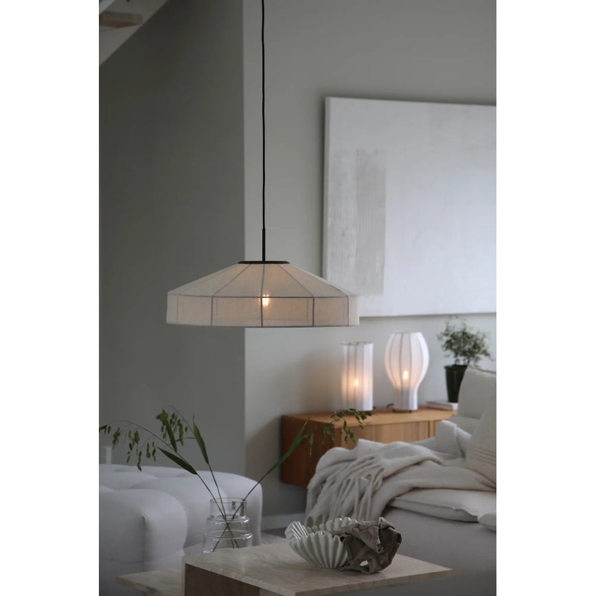 Markslöjd 108955 - Pendelleuchte mit Kabel ALIA 1xE27/60W/230V Leinen/Schwarz