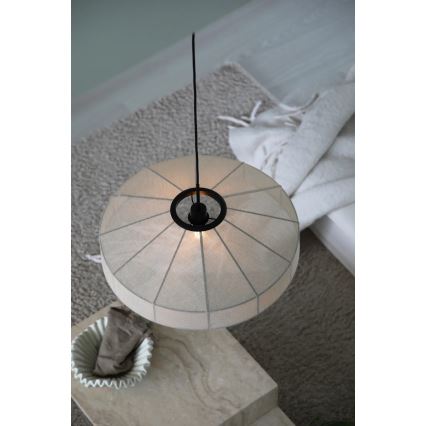 Markslöjd 108955 - Pendelleuchte mit Kabel ALIA 1xE27/60W/230V Leinen/Schwarz