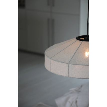 Markslöjd 108955 - Pendelleuchte mit Kabel ALIA 1xE27/60W/230V Leinen/Schwarz