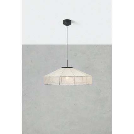 Markslöjd 108955 - Pendelleuchte mit Kabel ALIA 1xE27/60W/230V Leinen/Schwarz