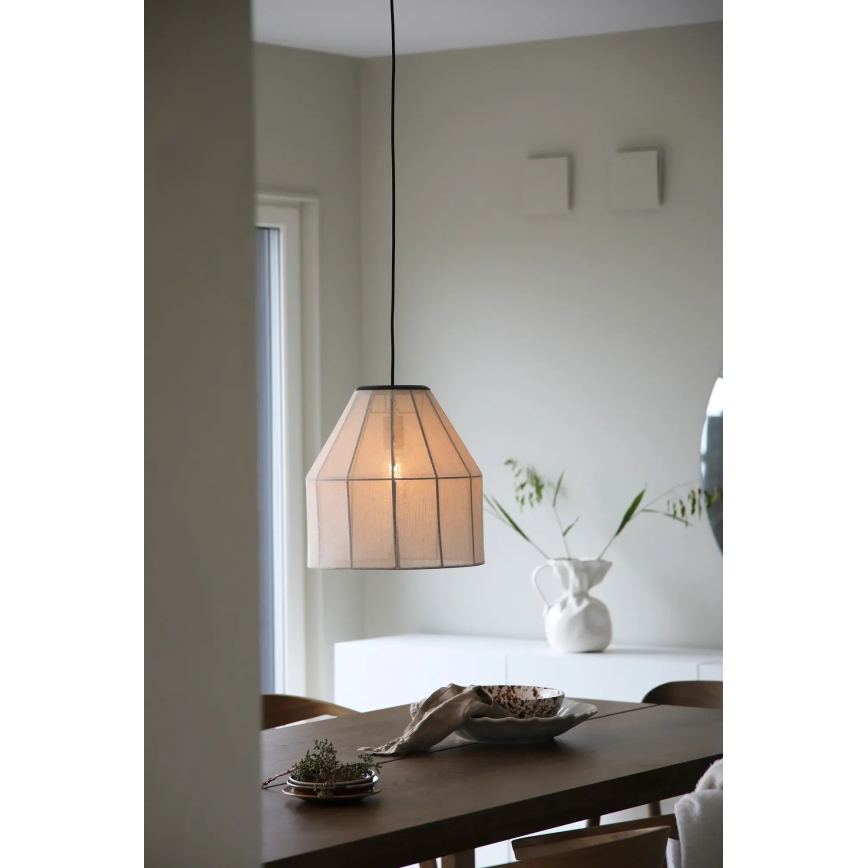 Markslöjd 108956 - Hängeleuchte an Kabel AIKO 1xE27/60W/230V Leinen/Schwarz