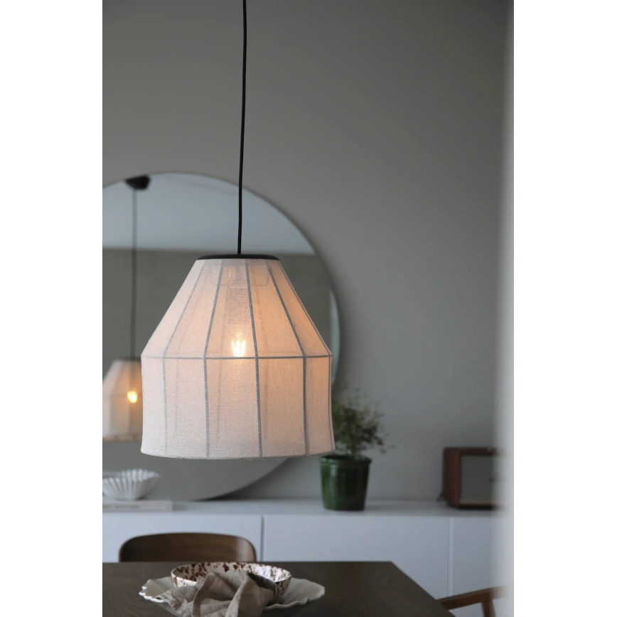 Markslöjd 108956 - Hängeleuchte an Kabel AIKO 1xE27/60W/230V Leinen/Schwarz