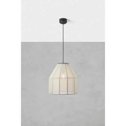 Markslöjd 108956 - Hängeleuchte an Kabel AIKO 1xE27/60W/230V Leinen/Schwarz