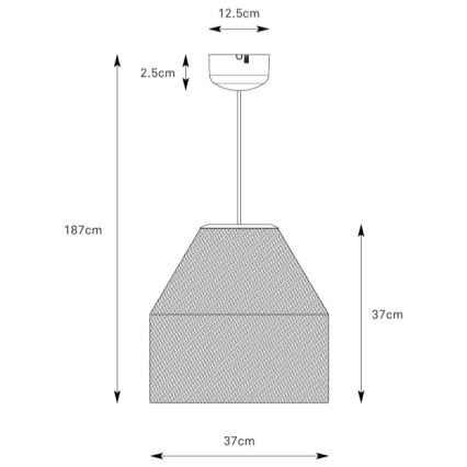 Markslöjd 108956 - Hängeleuchte an Kabel AIKO 1xE27/60W/230V Leinen/Schwarz