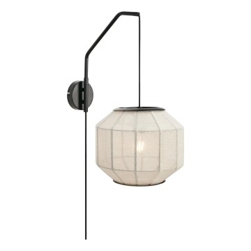 Markslöjd 108957 - Wandleuchte ASUKA 1xE27/60W/230V Leinen/schwarz