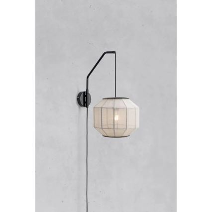 Markslöjd 108957 - Wandleuchte ASUKA 1xE27/60W/230V Leinen/schwarz