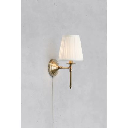 Markslöjd 108968 - Wandleuchte MANOR 1xE14/40W/230V Weiß/Messing