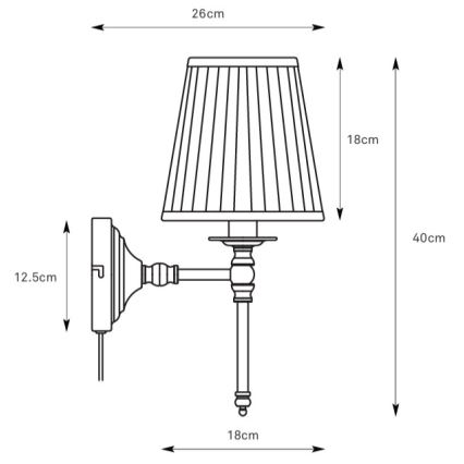 Markslöjd 108968 - Wandleuchte MANOR 1xE14/40W/230V Weiß/Messing