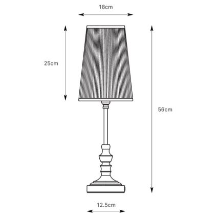 Markslöjd 108969 - Tischleuchte NOBLE 1xE14/40W/230V 56 cm weiß/messing